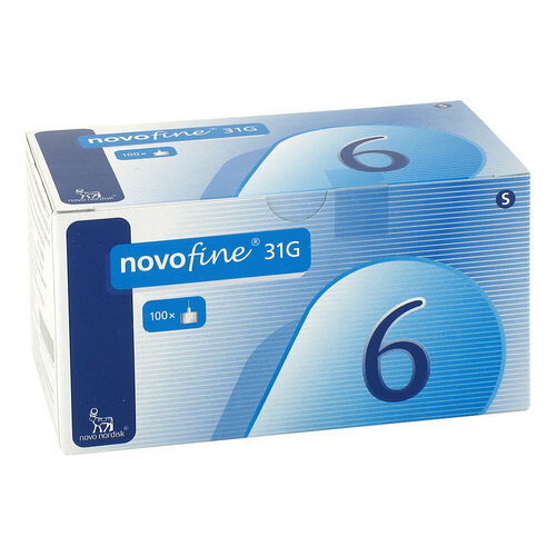 Novofine 6 Kanülen 0,25x6 mm 31 G, 100 St