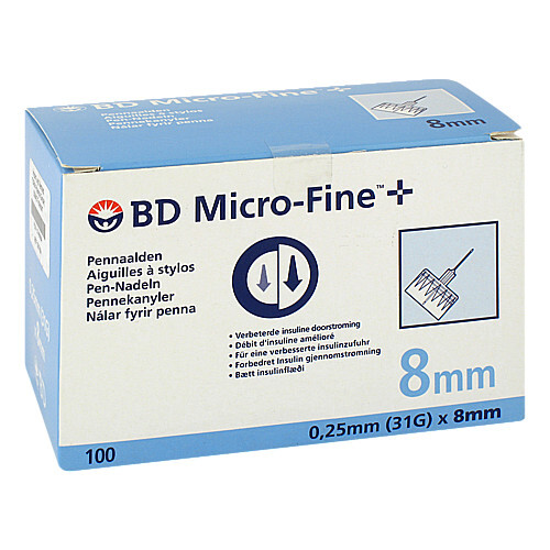 BD Microfine + 8 mm Nadeln 0,25x8mm, 100 St