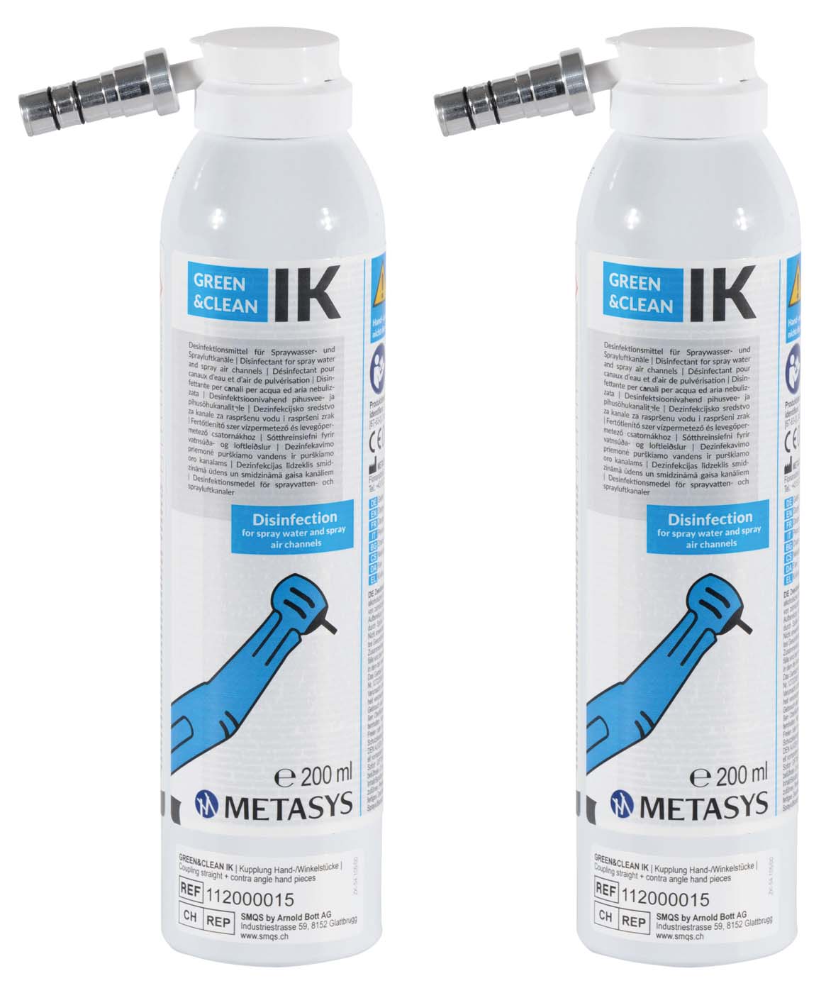 GREEN&CLEAN IK 2 x 200 ml Sprühdose, für die Kupplung Hand- und Winkelstücke