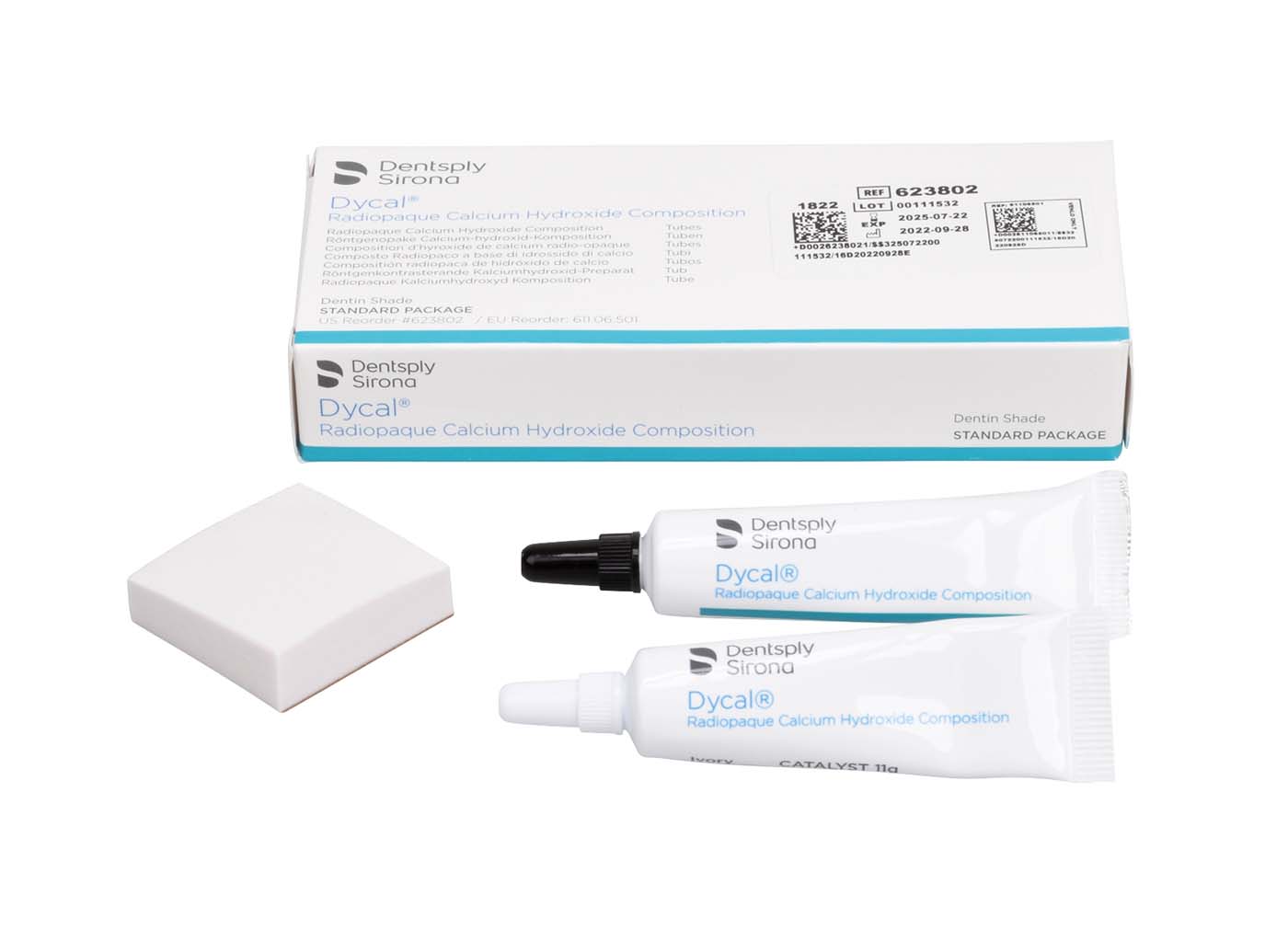 Dycal® 13 g Basis, 11 g Katalysatorpaste in Tuben dentin